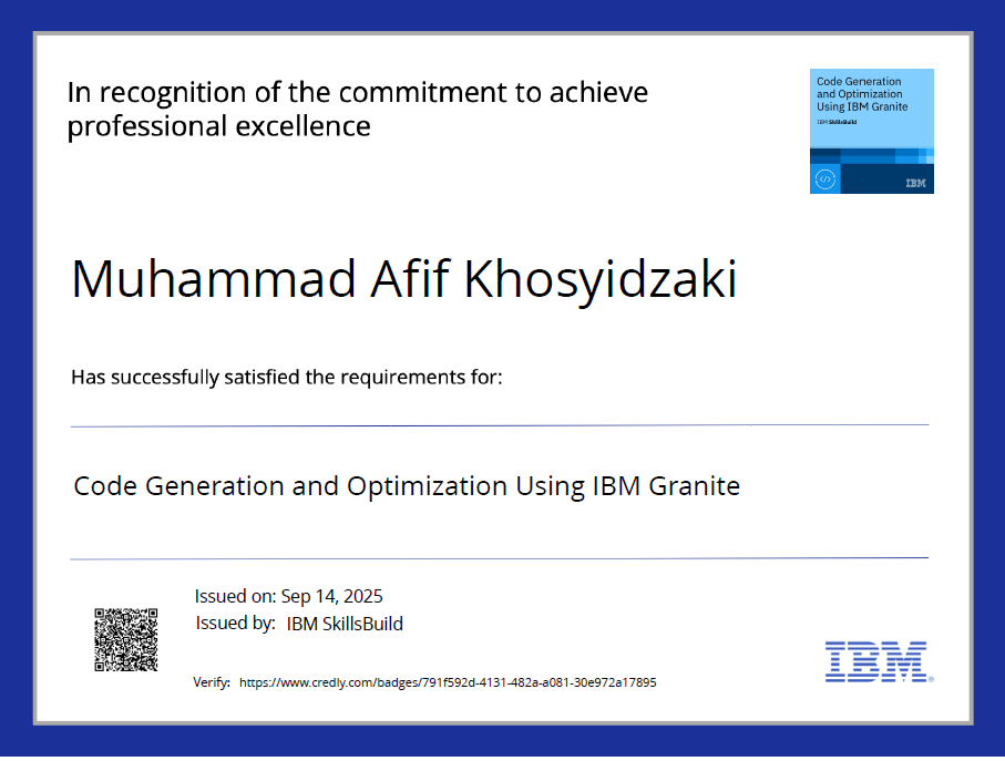 Code Generation and Optimization Using IBM Granite